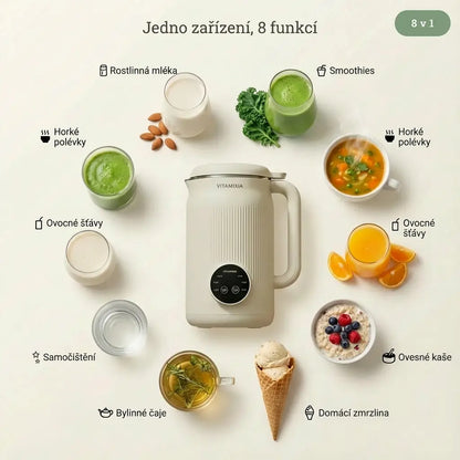 VitaMixia - Multifunkční Přístroj 8 v 1 Na Výrobu Rostlinného Mléka, Džusů A Mnoho Dalšího