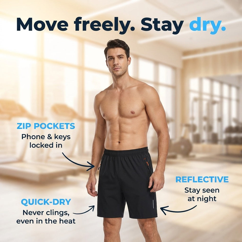 AeroMove™ — The Quick-Dry Training Shorts