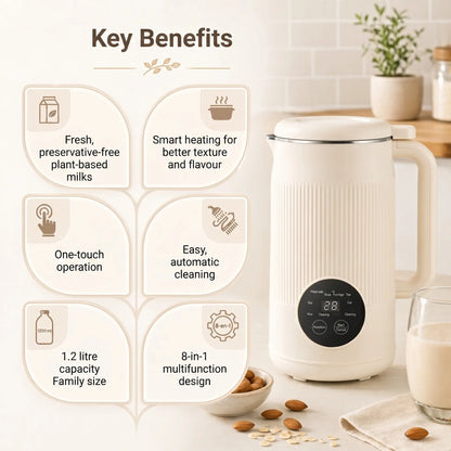 VitaMixia - 8-in-1 Multifunctional Maker for Making Plant-Based Milk, Juices & Much More