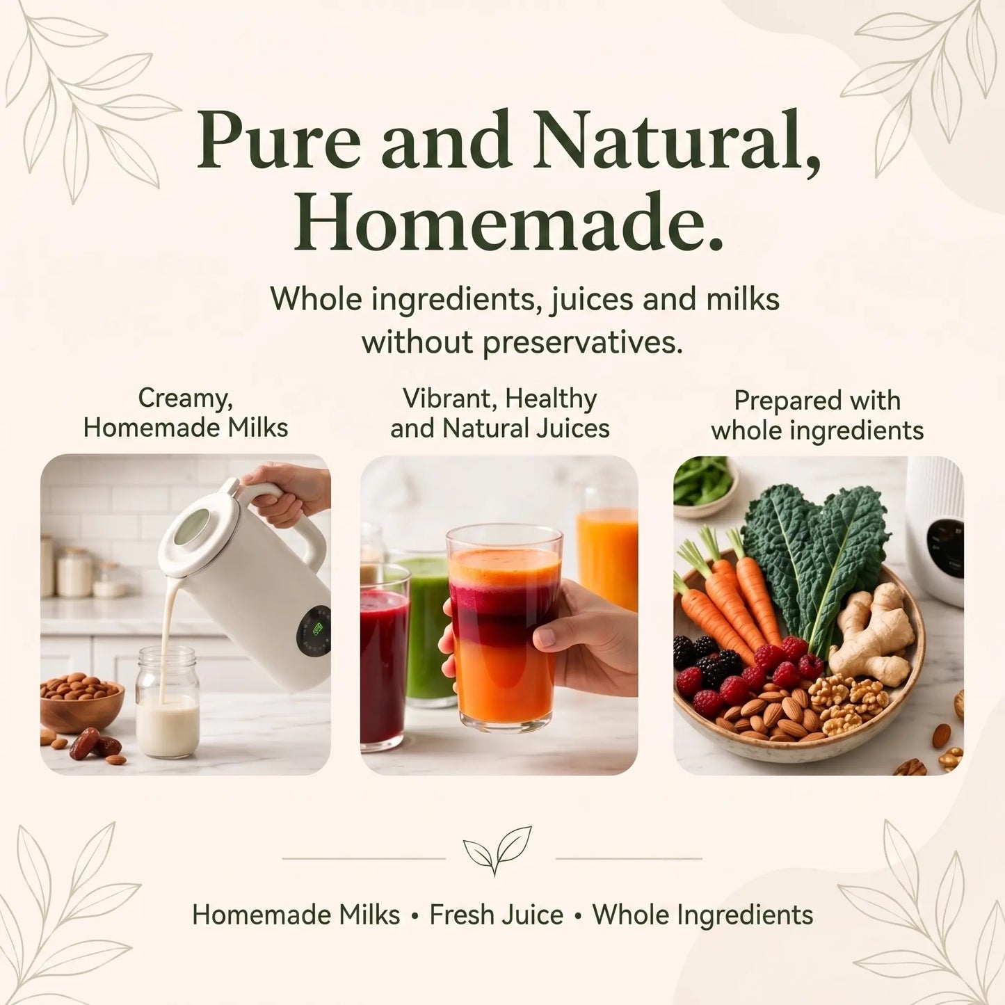 VitaMixia - 8-in-1 Multifunctional Maker for Making Plant-Based Milk, Juices & Much More