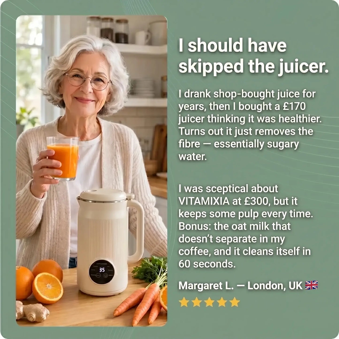 Vitamixia: The 8-in-1 Device That Keeps 100% of Your Fibers (And Cleans Itself)