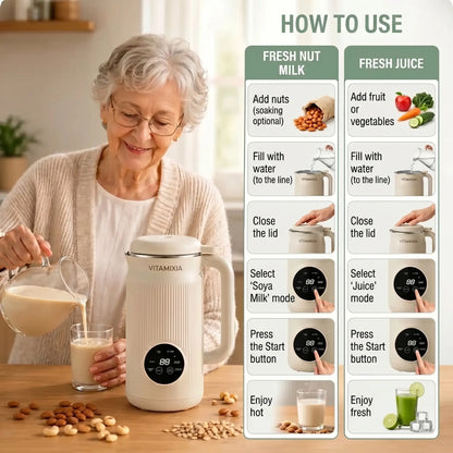 Vitamixia: The 8-in-1 Device That Keeps 100% of Your Fibers (And Cleans Itself)