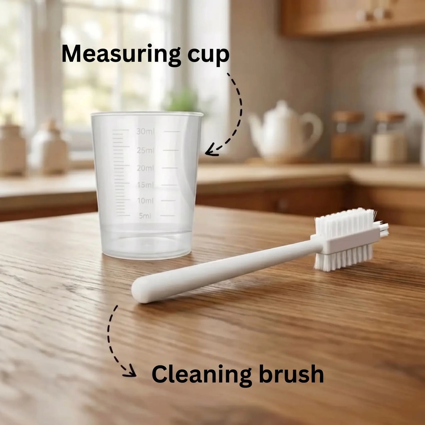 Brush + Measuring Cup