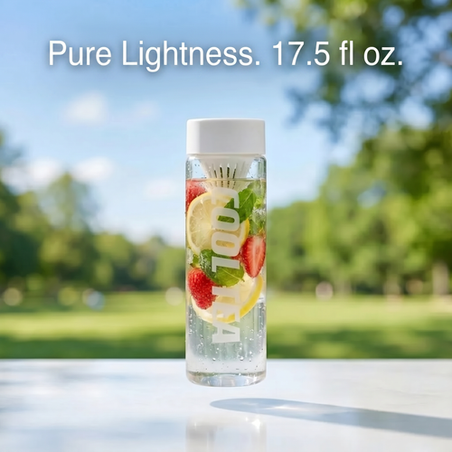 Portable bottle with integrated residue filter