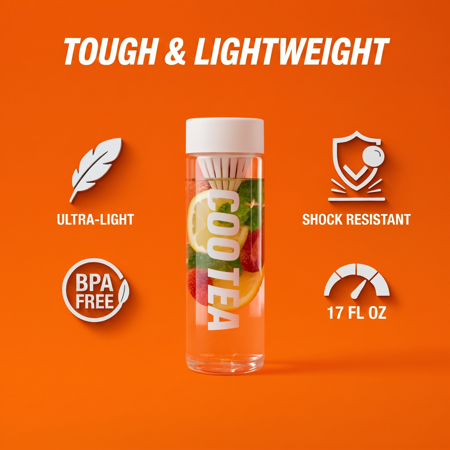 Portable bottle with integrated residue filter